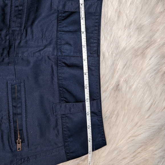 DVF Navy Blue Samantha Multi Zippers Skirt Sz 8 - Picture 13 of 16